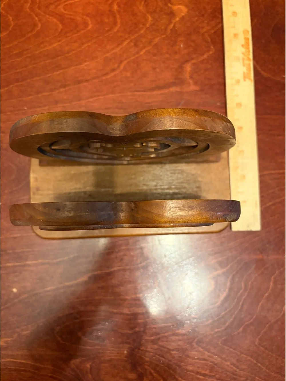Vintage Wooden Heart Shaped Letter Napkin Holder